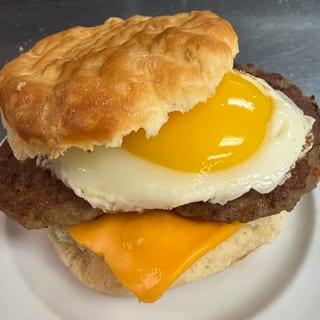 Biscuit Breakfast Sandwich with Egg & Cheese